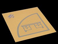 Lochtuch "PVA Perfo" 35x40cm mit Piktogramm Schreibtisch (BCU 102479)