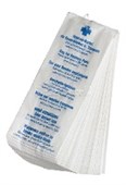 Papier-Hygienebeutel weiß, blau bedruckt, 100 Stück in Packung (10)