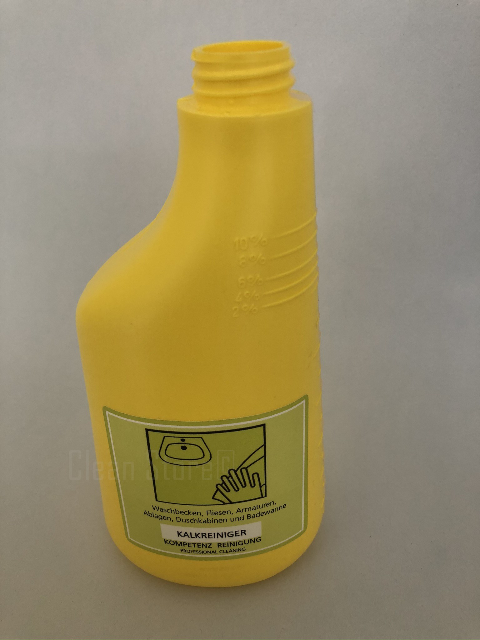 Flasche gelb 600 ml mit mm Skalierung